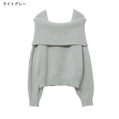 曰本JP直送【2025新品♪】馬海毛觸感露肩針織衫{11月30截單;預計10-14工作天發貨｝