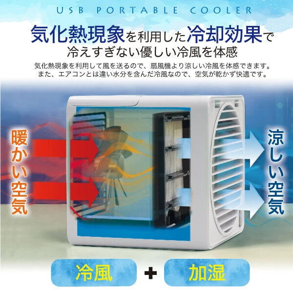 日本JP直送   這款 USB 隨身冷卻器（風扇）重量輕、結構緊湊，還能循環空氣     {8月2截單;預計10-14 工作天發貨}