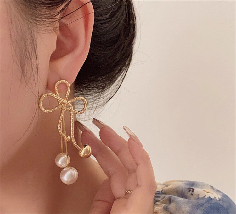 曰本JP直送  熱門復古金屬線耳環“2025新品”  {11月30截單;預計10-14工作天發貨｝