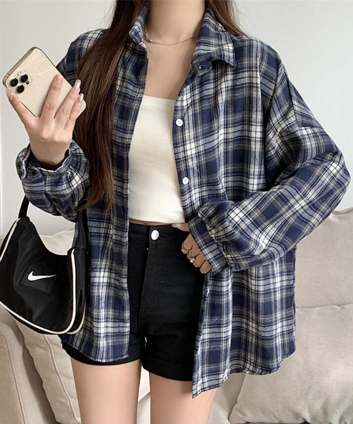 日本JP直送  襯衫《法式格紋襯衫，7色可選》{11月30截單;預計10-14工作天發貨｝