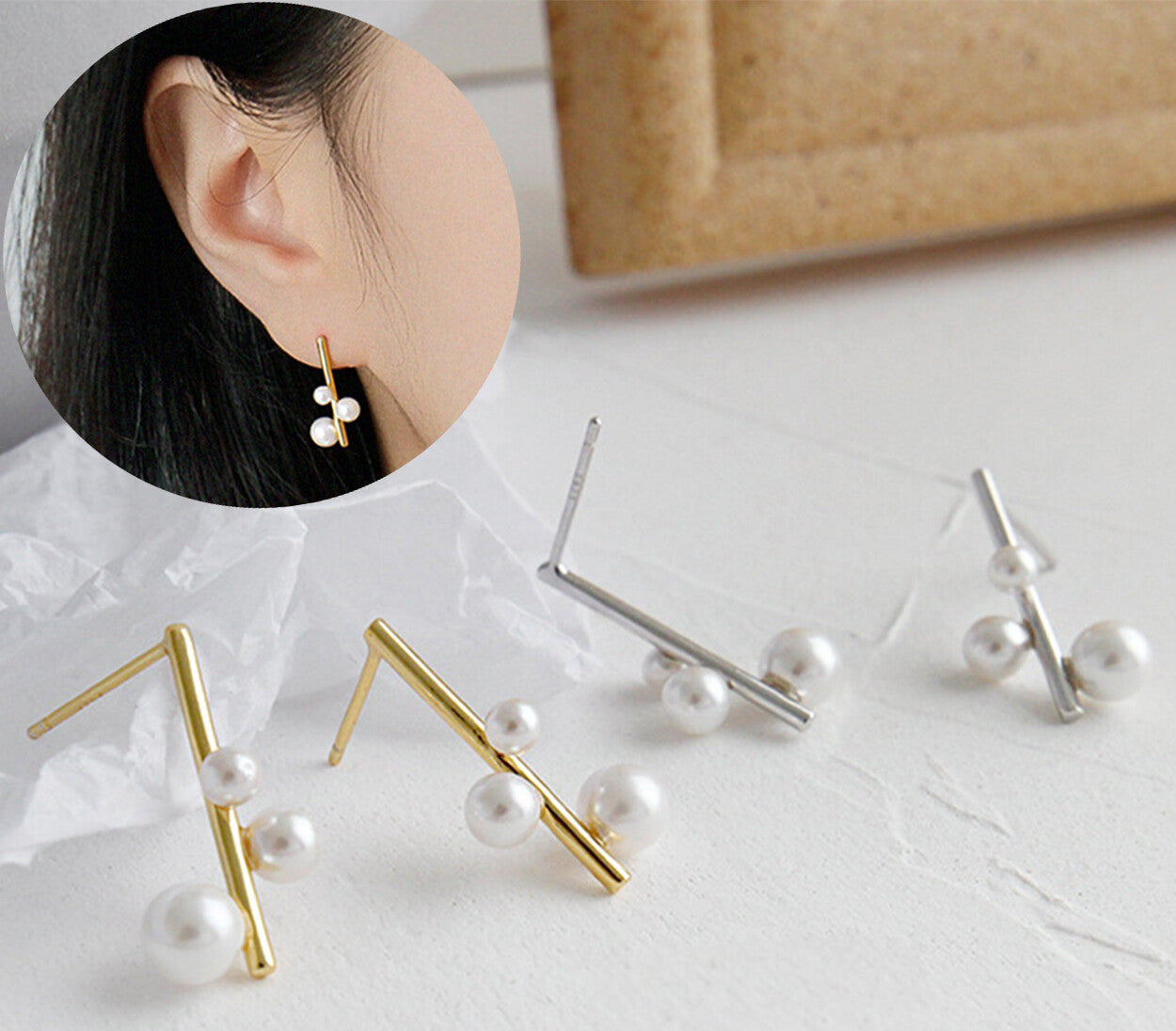 曰本JP直送  純銀耳環，附抽繩袋{11月30截單;預計10-14工作天發貨｝