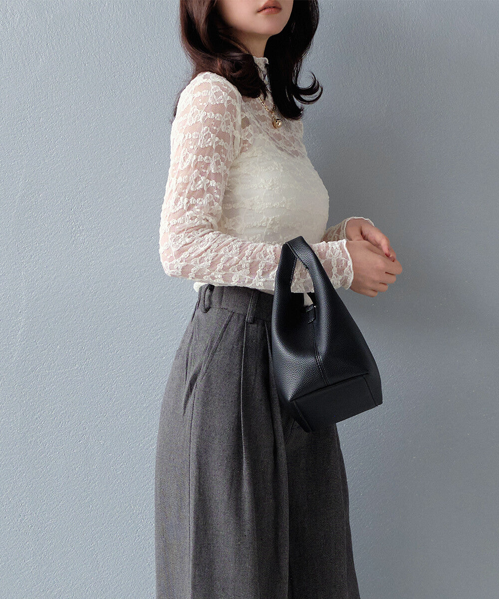 日本JP直送  【 2025新品♪】褶飾蕾絲上衣{11月30截單;預計10-14工作天發貨｝