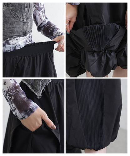 日本JP直送  全新 2025aw 側褶燈籠裙{11月30截單;預計10-14工作天發貨｝