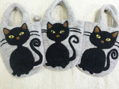 日本JP 直 送  毛氈黑貓手提袋{11月30截單;預計10-14工作天發貨｝