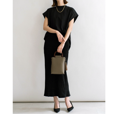 日本JP直送  [肩背包] 木質手柄 2Way 智慧型手機肩背包、斜背包 [合成皮革] ｛1月15截單;預計10-14 工作天發貨｝