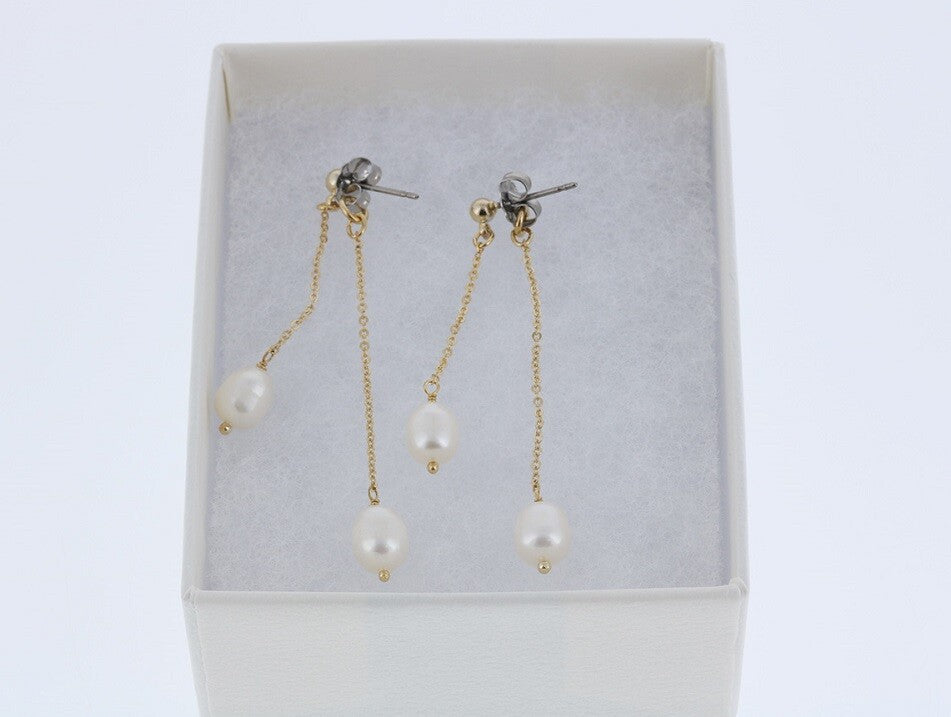 [日本製] 淡水珍珠耳環｛11月30截單;預計10-14工作天發貨｝