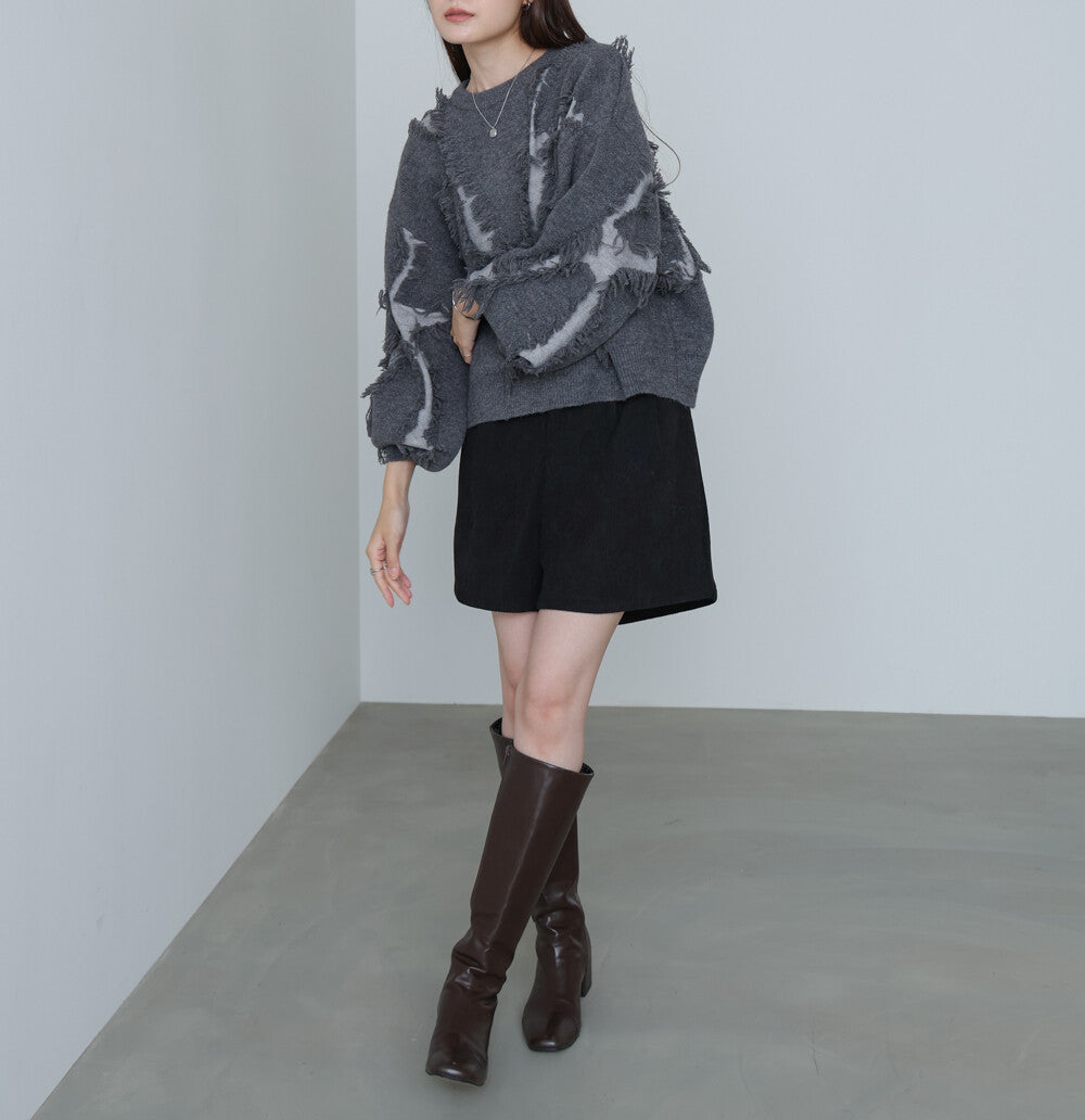 曰本JP直送  2025秋冬新品毛茸茸提花針織上衣 {11月30截單;預計10-14工作天發貨｝