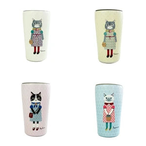 曰本JP直送  不鏽鋼保溫杯帶蓋 (大號) (貓咪圖案) {11月30截單;預計10-14工作天發貨｝