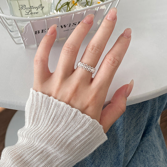 韓國戒指，均碼，925鍍銀，S925戒指，925銀　{11月30截單;預計10-14工作天發貨｝