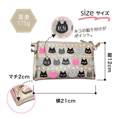 日本JP 直送  女士貓咪尼龍單肩包{11月30截單;預計10-14工作天發貨｝