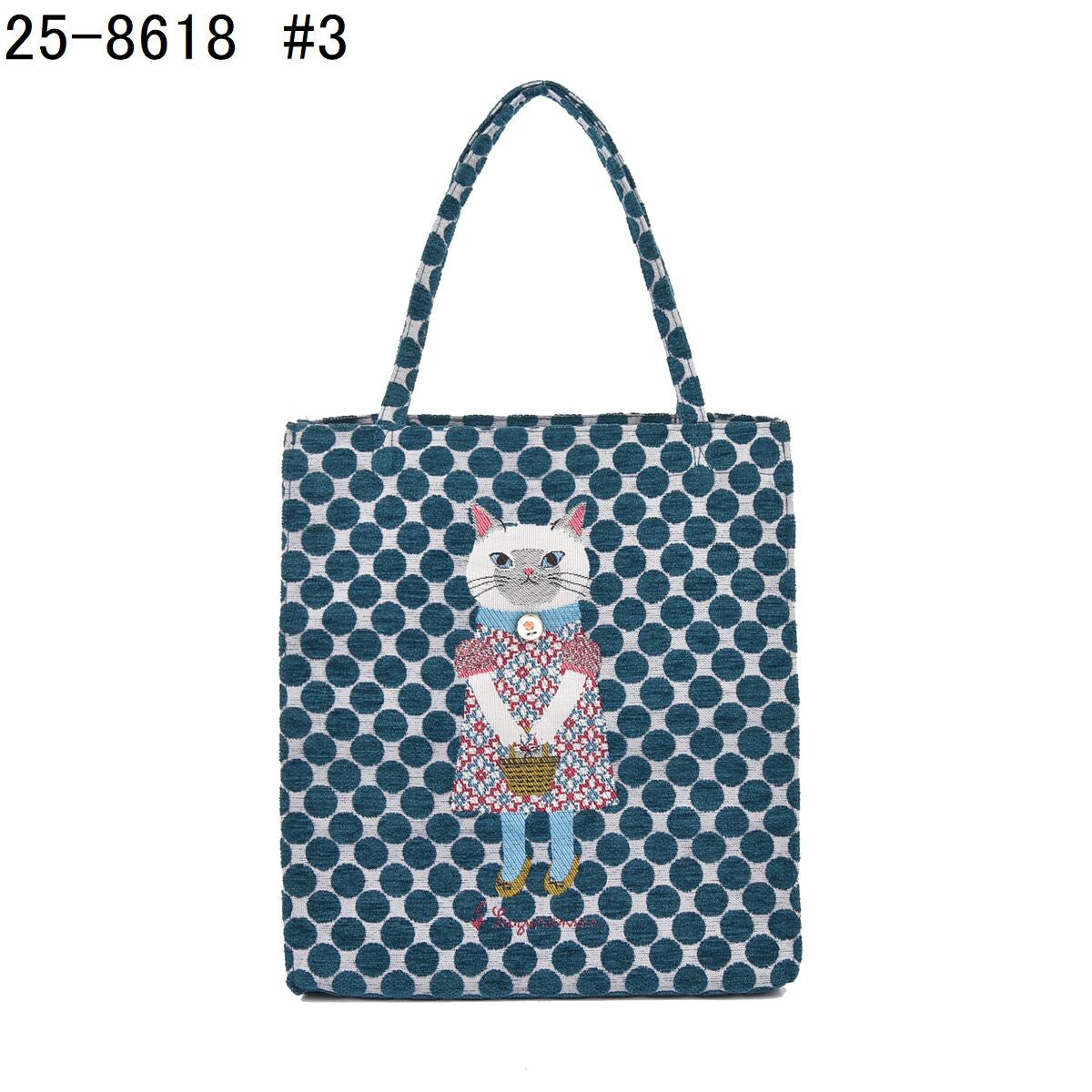 日本JP 直 送  Parlor Suzuran-do 雪尼爾提花迷你包（貓）{11月30截單;預計10-14工作天發貨｝