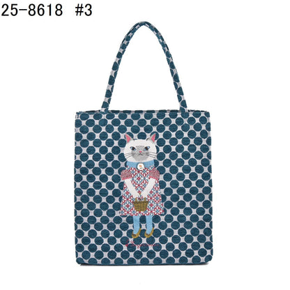 日本JP 直 送  Parlor Suzuran-do 雪尼爾提花迷你包（貓）{11月30截單;預計10-14工作天發貨｝