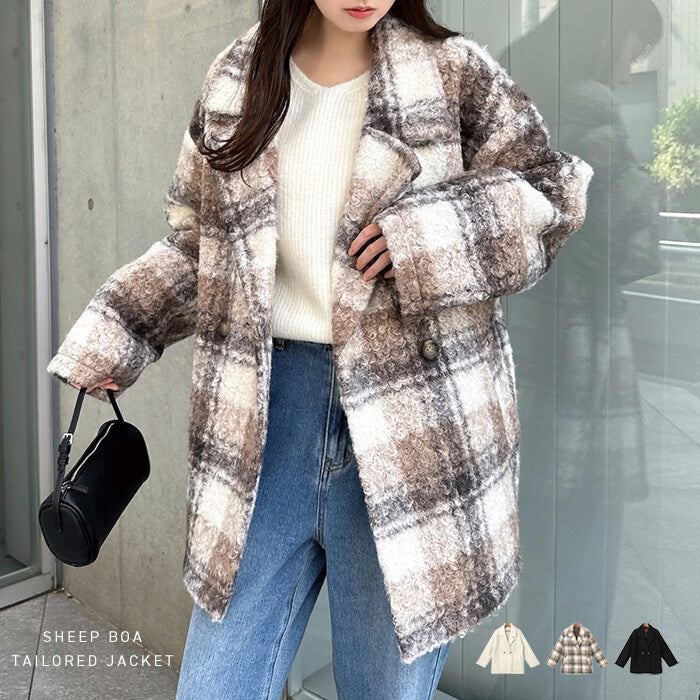 曰本JP直送  中長羊毛剪裁大衣（純色/格紋）{11月30截單;預計10-14工作天發貨｝