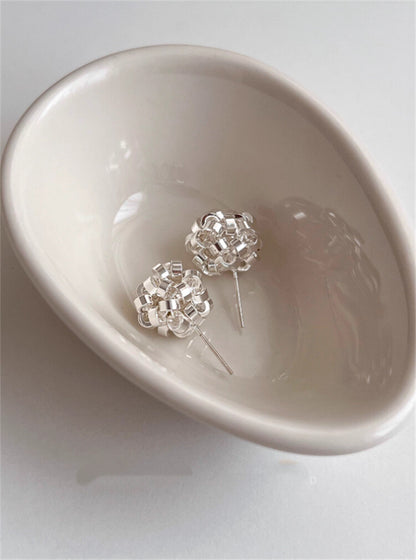 曰本JP直送  手工編織球形耳環“2025 年新品” {11月30截單;預計10-14工作天發貨｝