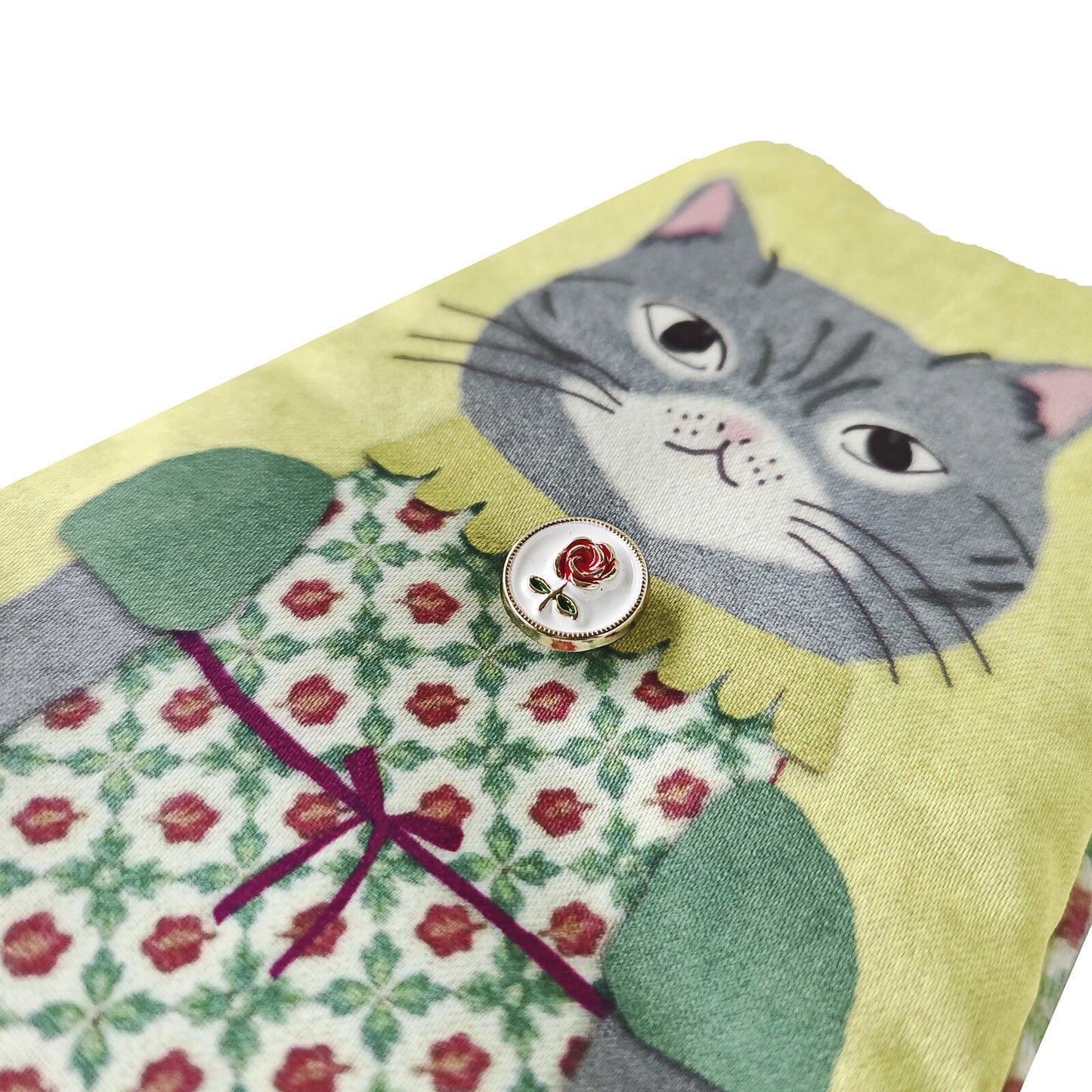 日本JP直送 Parlor Suzurando 緞面模切收納袋（貓咪款式）  {11月30截單;預計10-14工作天發貨｝