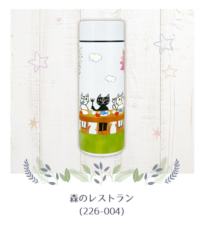 日本JP直送   插畫家 Tetsuro Okabe 不鏽鋼瓶和水瓶 300ml（6 種類型）    {7月12截單;預計10-14 工作天發貨}