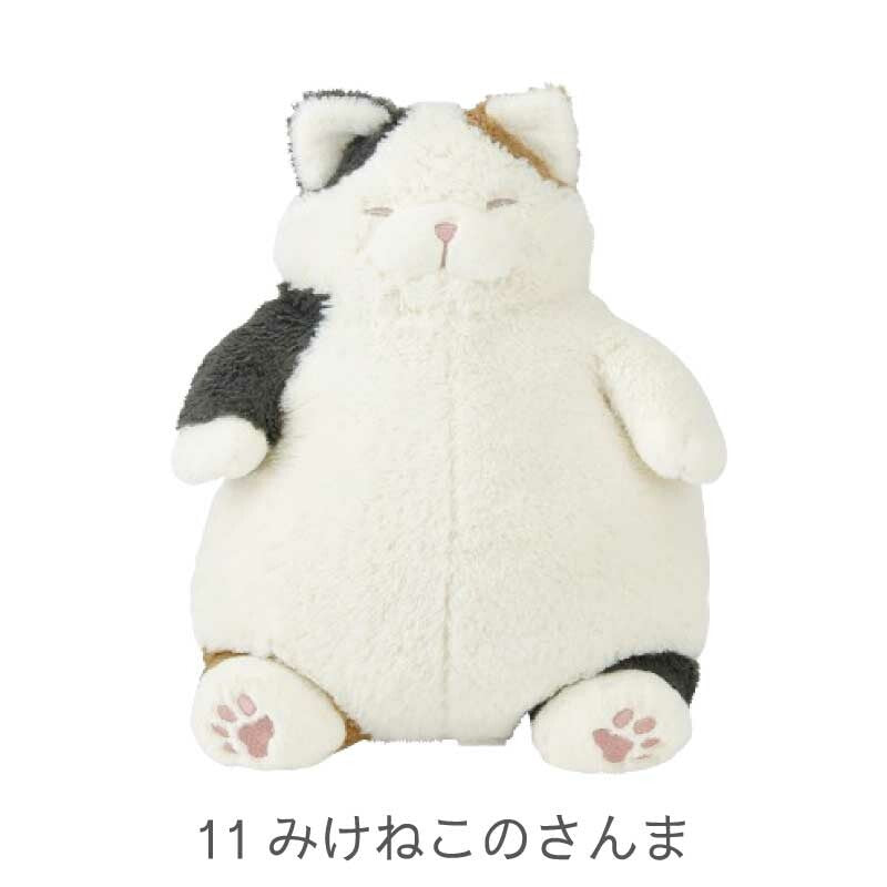 日本JP直送  抱枕 M “貓咪積極性”毛絨玩具，放鬆的貓咪，圓圓的蓬鬆身體    {7月12截單;預計10-14 工作天發貨}