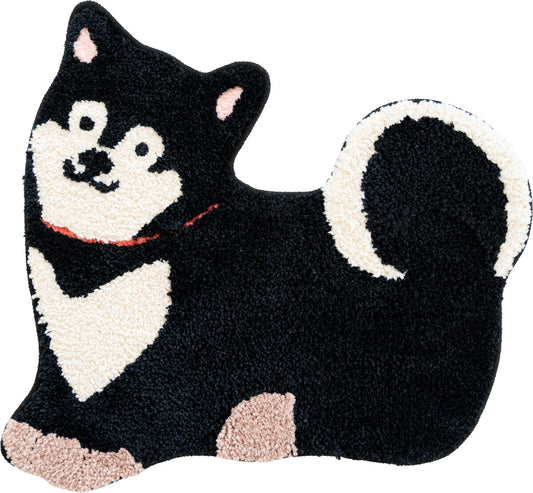 日本JP直送  Fundit Animal 可水洗模切墊，黑色柴犬｛10月30截單;預計10-14 工作天發貨｝