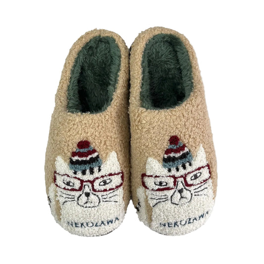 日本JP直送  Sagara刺繡室內鞋，貓澤圖案（貓） {6月14截單;預計10-14 工作天發貨}