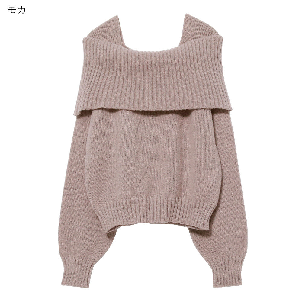 曰本JP直送【2025新品♪】馬海毛觸感露肩針織衫{11月30截單;預計10-14工作天發貨｝