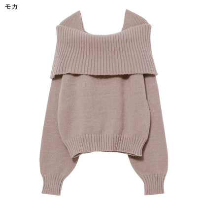 曰本JP直送【2025新品♪】馬海毛觸感露肩針織衫{11月30截單;預計10-14工作天發貨｝