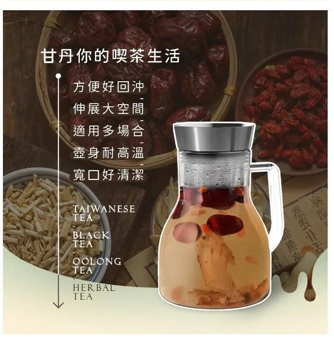 台灣製造 Driver甘丹茶壺｜出水專利結構｜沖茶｜可使用微波爐加熱           {8月2截單;預計10-14 工作天發貨}