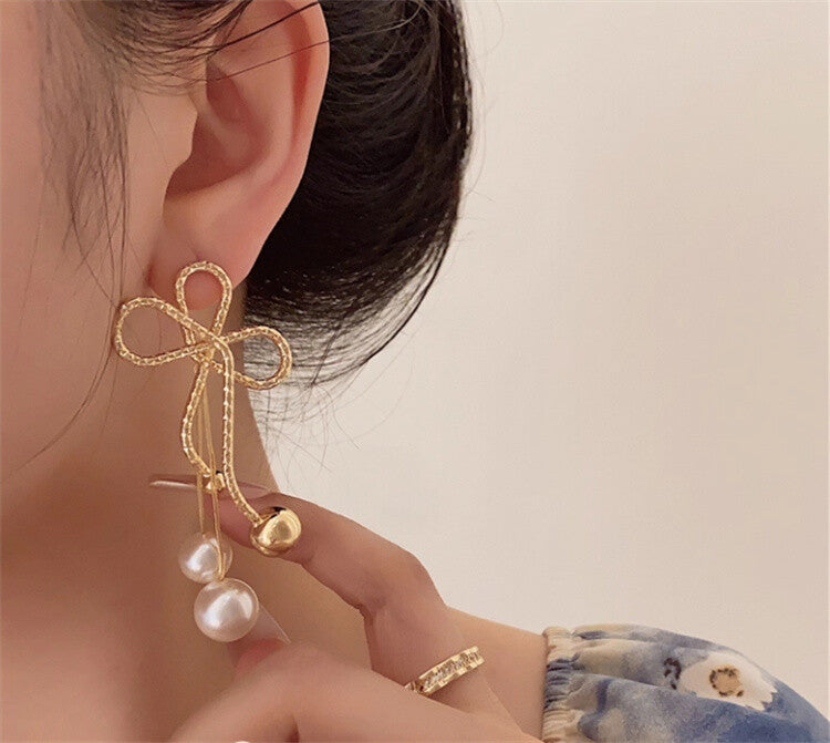 曰本JP直送  熱門復古金屬線耳環“2025新品”  {11月30截單;預計10-14工作天發貨｝