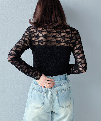 日本JP直送  【 2025新品♪】褶飾蕾絲上衣{11月30截單;預計10-14工作天發貨｝