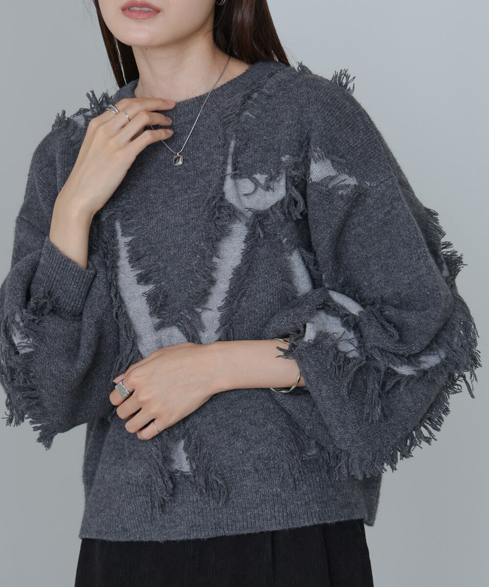 曰本JP直送  2025秋冬新品毛茸茸提花針織上衣 {11月30截單;預計10-14工作天發貨｝