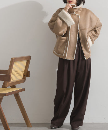 曰本JP直送 仿羊毛粘合夾克，帶羊毛襯裡 [2025 年秋冬新品] {11月30截單;預計10-14工作天發貨｝