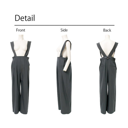 日本JP直送 【2025新品♪】後背帶設計工裝褲{11月30截單;預計10-14工作天發貨｝