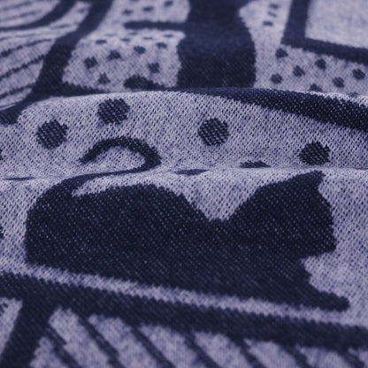 曰本JP直送  日本製 拼布貓咪印花窄披肩{11月30截單;預計10-14工作天發貨｝