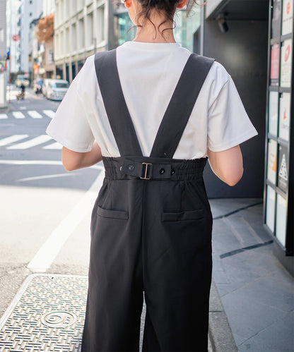 日本JP直送 【2025新品♪】後背帶設計工裝褲{11月30截單;預計10-14工作天發貨｝