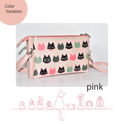 日本JP 直送  女士貓咪尼龍單肩包{11月30截單;預計10-14工作天發貨｝