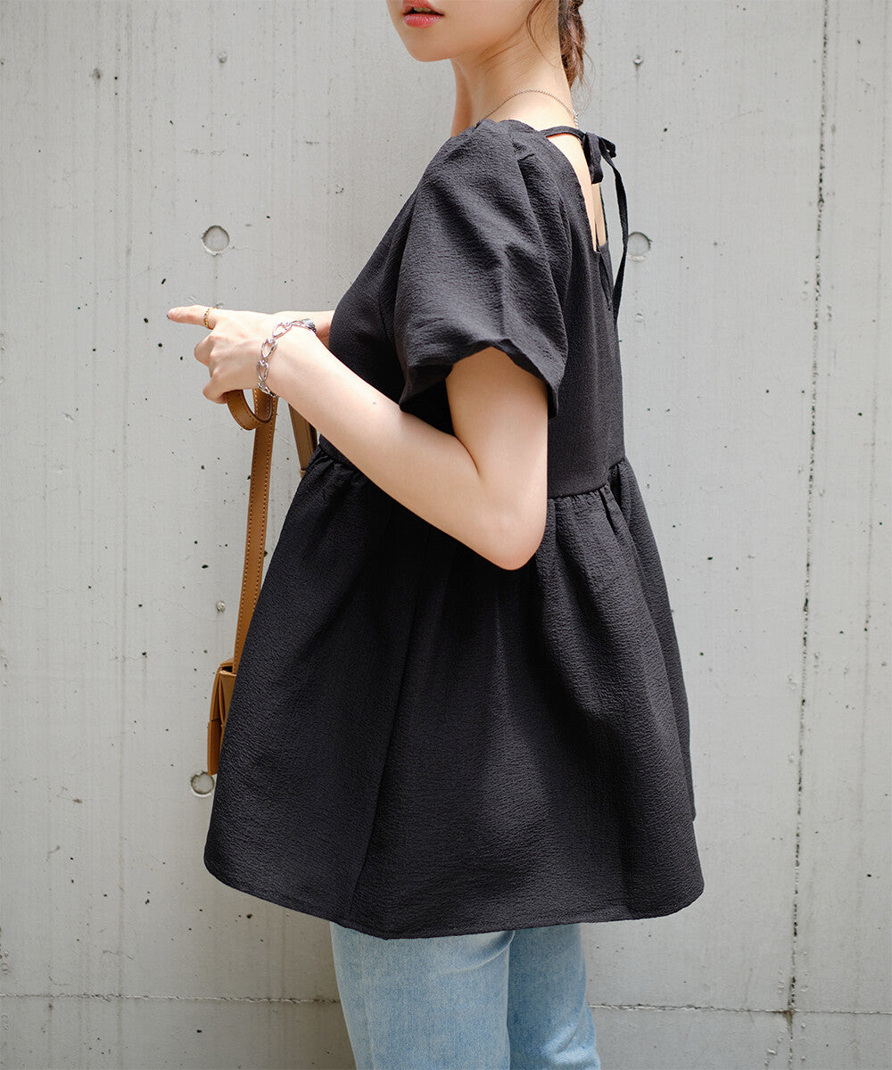 日本JP直送 【2025新品♪】心形領荷葉邊襯衫 {11月30截單;預計10-14工作天發貨｝