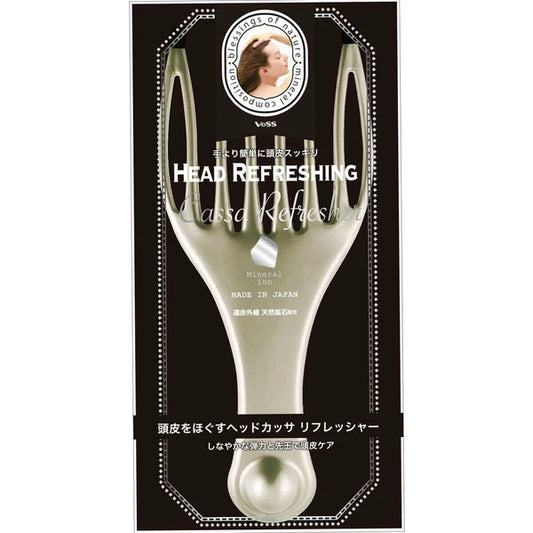 日本JP直送 VeSS頭皮按摩梳遠赤外線頭經絡梳刮痧洗頭梳子頭療SPA   {10月30截單;預計10-14 工作天發貨}