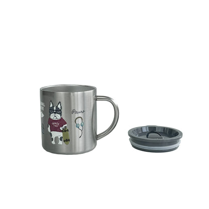 曰本JP直送  動物圖案不鏽鋼馬克杯 360ml {11月30截單;預計10-14工作天發貨｝