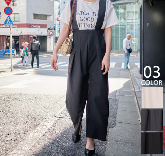 日本JP直送 【2025新品♪】後背帶設計工裝褲{11月30截單;預計10-14工作天發貨｝