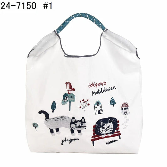（（現貨））日本防水刺繡洗滌袋 M Size Matilda's Pattern Cat